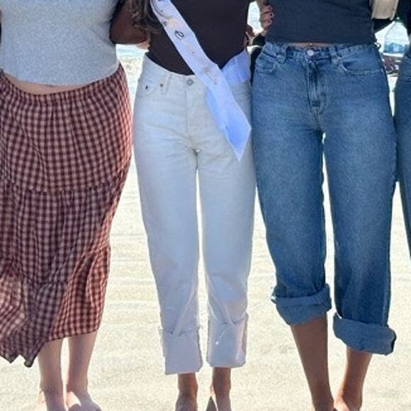 Levi's Premium 501 Jeans - Cream/Off-White - W25 L32 Raw Hem - Picture 6 of 6